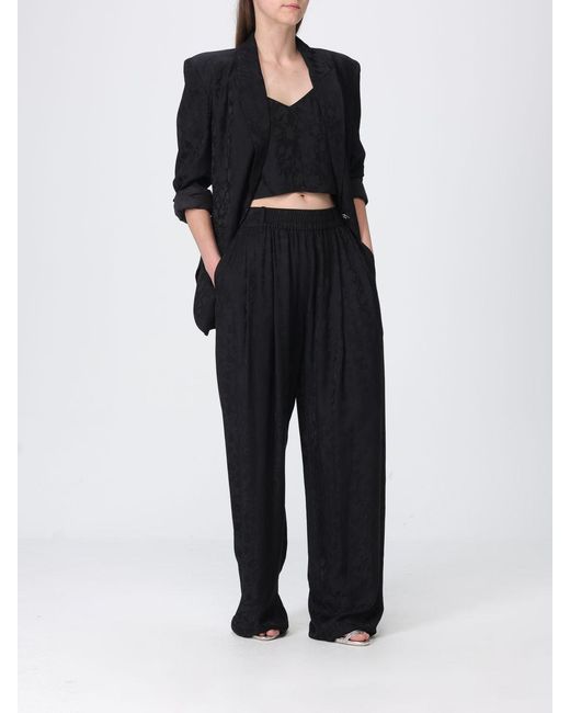 Pinko Black Castelnovo Fluid Jacquard Viscose And Modal Blazer