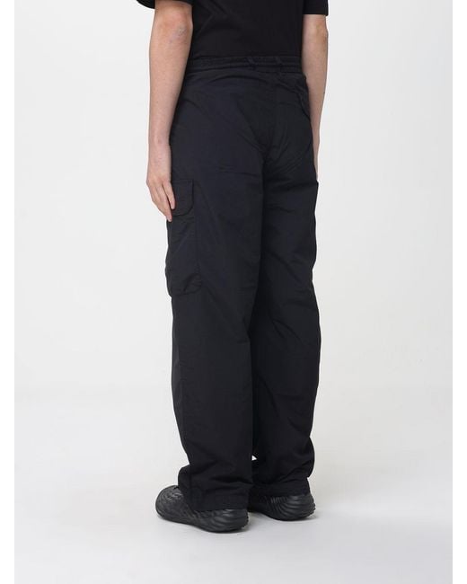 C P Company Black Technical Fabric Cargo Trousers for men