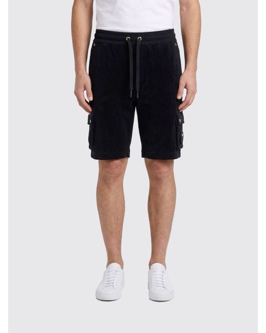 Moose Knuckles Black Cotton Jogging Shorts for men