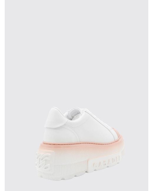 Casadei White Nexus Leather Sneakers