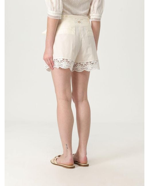 Pantalòn Cortos Mujer Twinset de color Natural