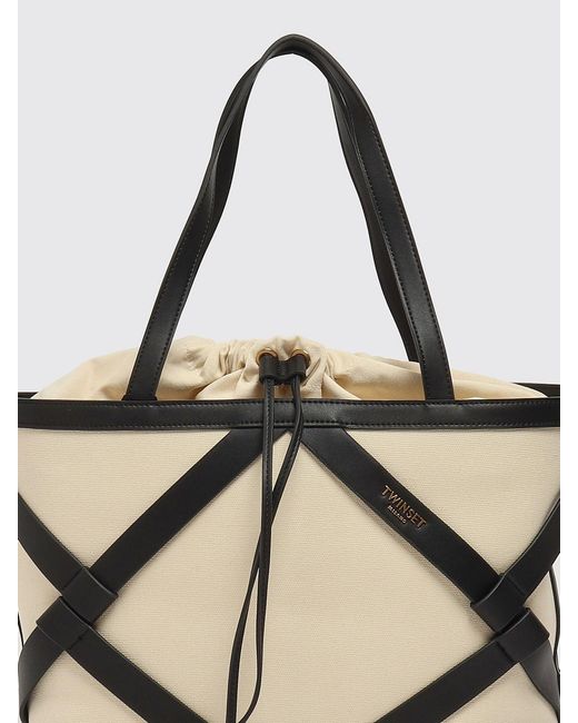 Twinset Natural Cotton Canvas Bag