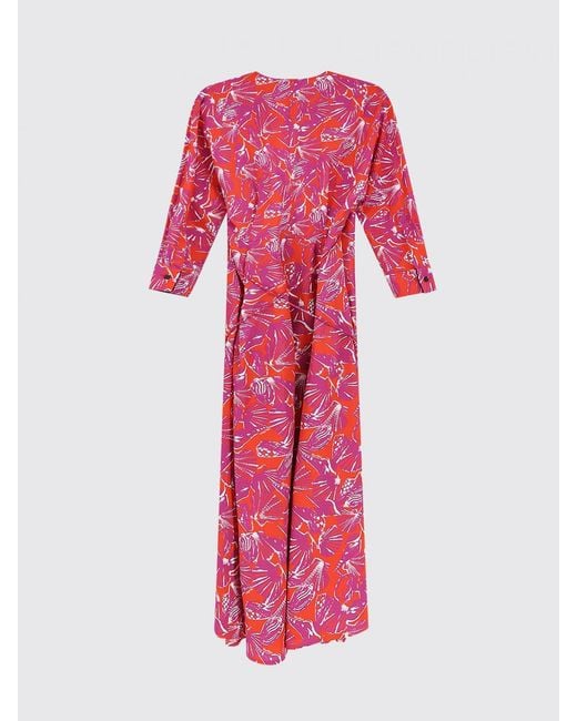 Max Mara Pink Printed Cotton Poplin Shirtdress