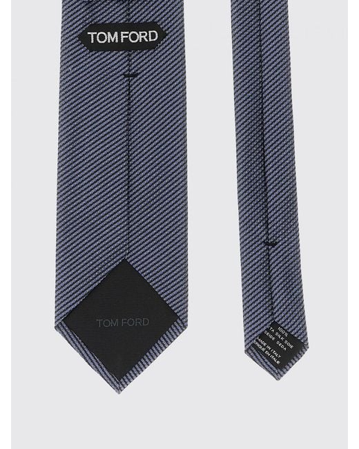 Tom Ford White Jacquard Silk Tie for men