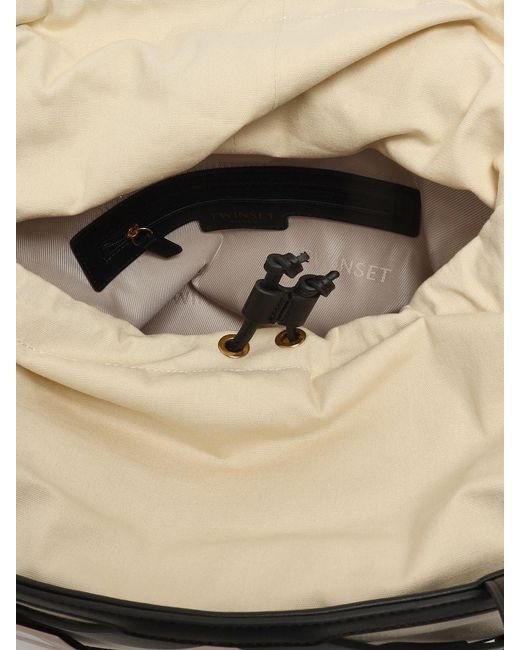 Twinset Natural Cotton Canvas Bag