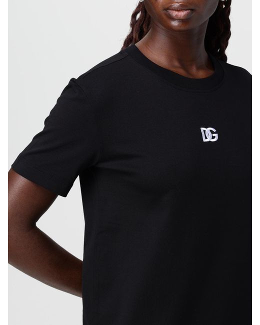 Dolce & Gabbana Black Dolce &Amp Gabbana Cotton T-Shirt With Monogram