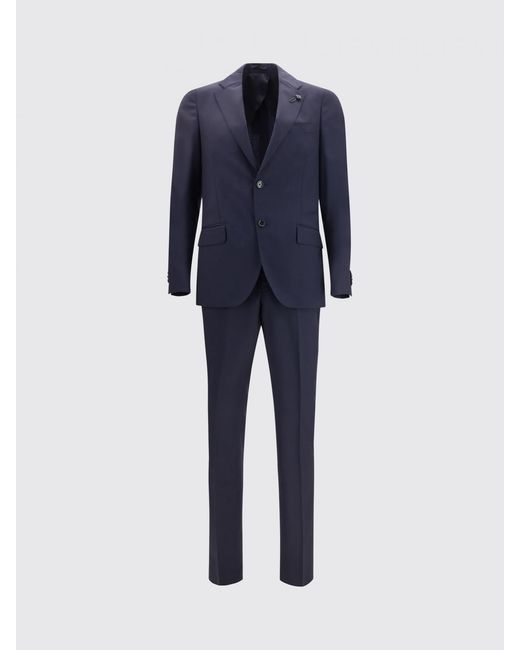 Lardini Blue Single-Breasted Virgin Wool Suit for men