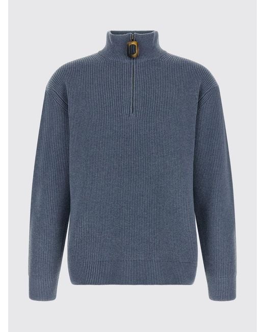 J.W. Anderson Blue High-Neck Half-Zip Jumper for men
