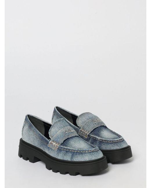 Marc Jacobs Gray Cotton The Faded Frankie Loafers