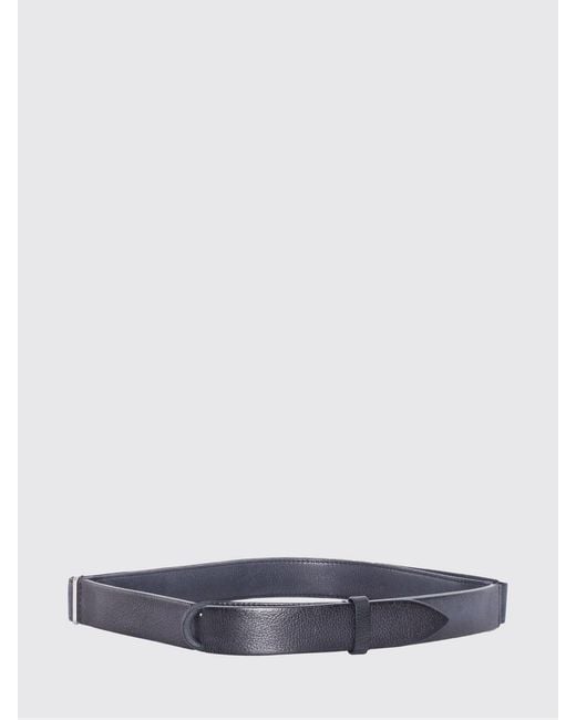 Orciani White Nobuckle Grained Leather Belt for men