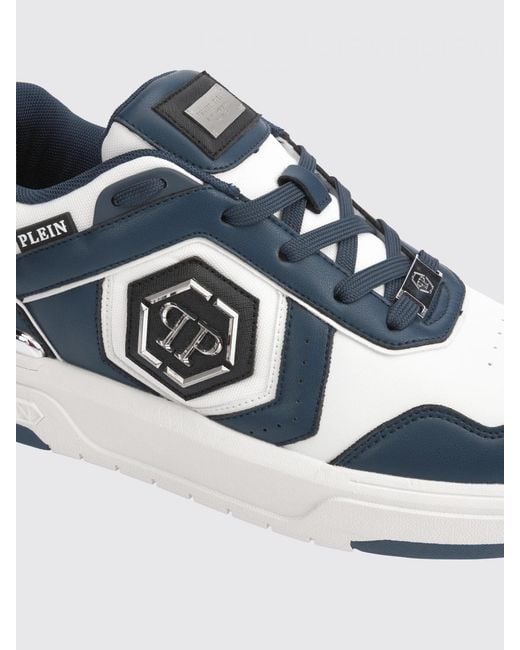 Philipp Plein White Runner Hexagon Predator Lace-Up Sneakers for men