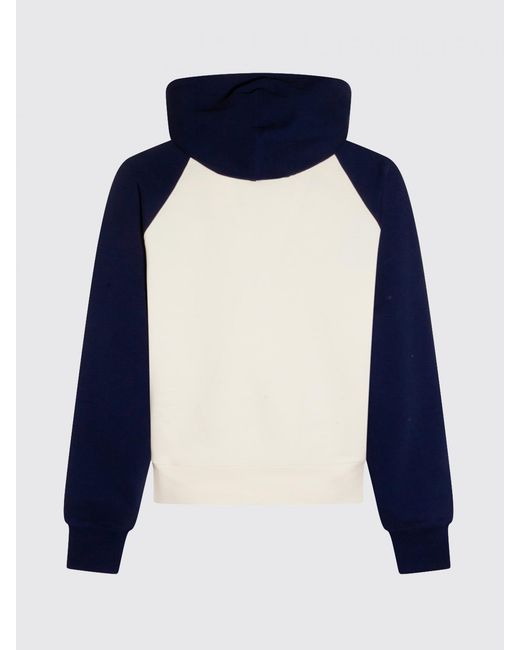 AMI Blue Cotton Hoodie for men
