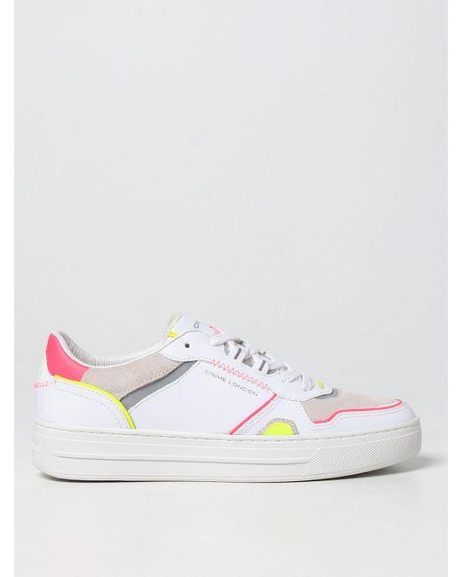 Crime London White Off Court Sneakers In Leather