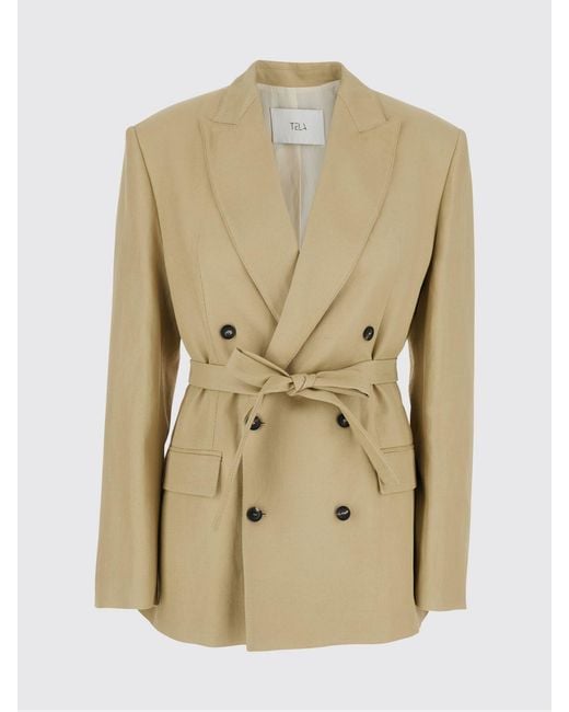 Tela Natural Double-Breasted Blazer