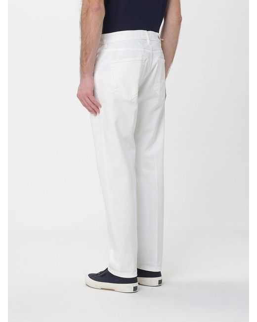PT Torino White Denim Straight Jeans for men