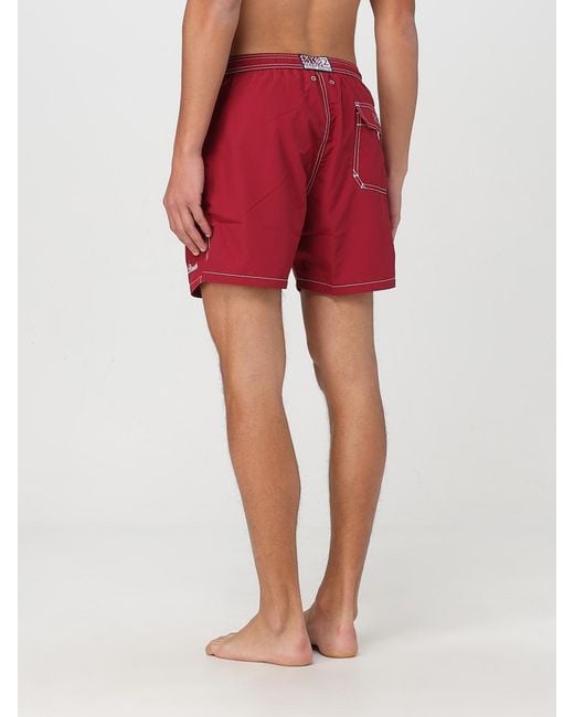 Mc2 Saint Barth Red Swimsuit for men