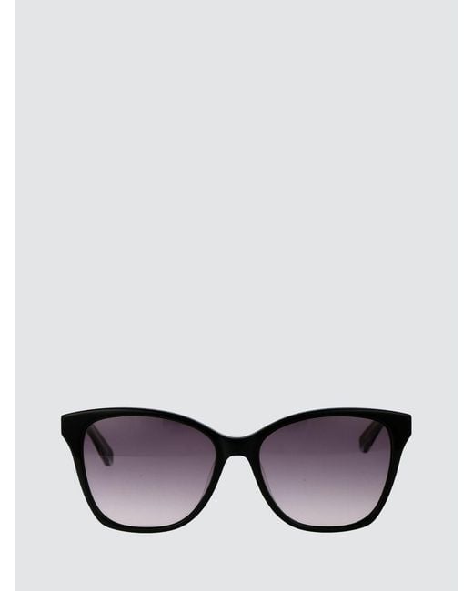 Calvin Klein Gray Acetate Cat-Eye Sunglasses With Lettering Logo