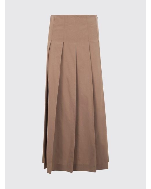 Rohe Brown Virgin Wool Blend Midi Skirt