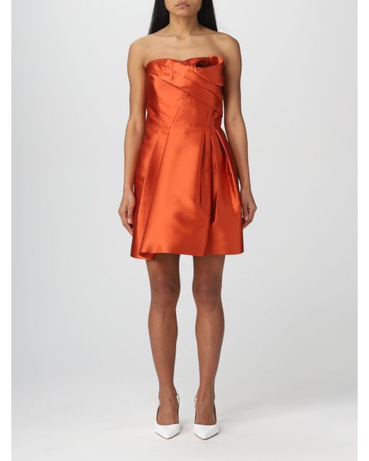 Alberta Ferretti Orange Dress
