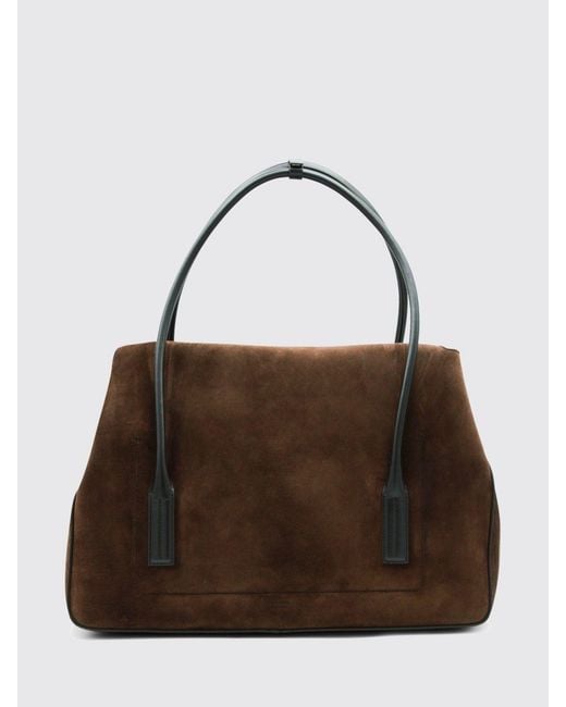 Tom Ford Brown Eclipse Suede Bag