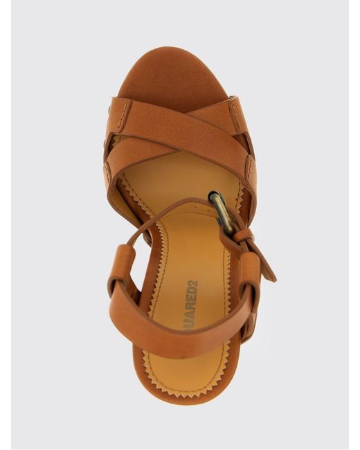 DSquared² Brown Leather Sandal