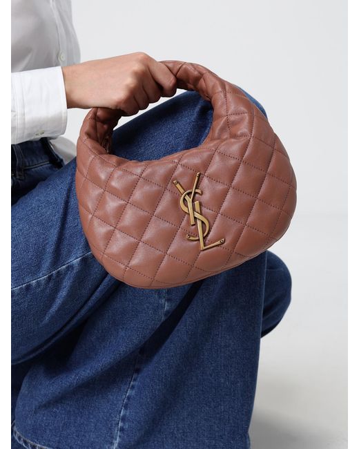 Saint Laurent Brown Icarino Quilted Nappa Hobo Bag
