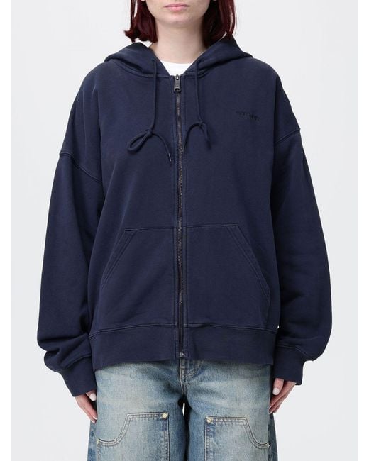Carhartt Blue Cotton Hoodie