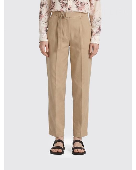 Paul Smith Natural Wide Leg Lyocell Trousers