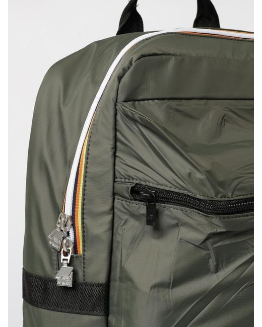 K-Way Green Laon Ripstop Nylon Backpack for men