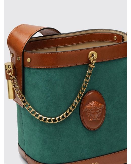 Borsa A Secchiello Pivot di Versace in Blue