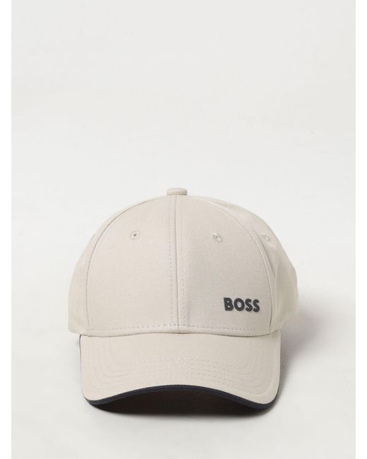 Cappello in cotone con logo di Boss in Natural da Uomo