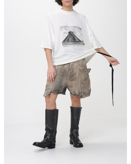 Rick Owens Natural Stefan Cotton Shorts for men