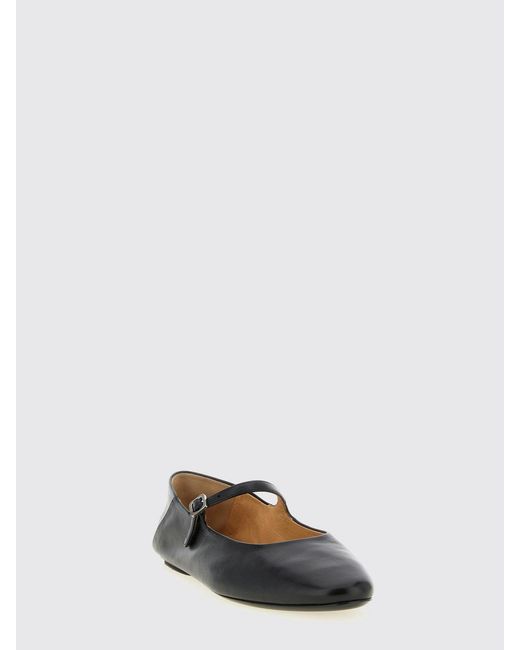 Marsèll White Strascico Leather Ballerina