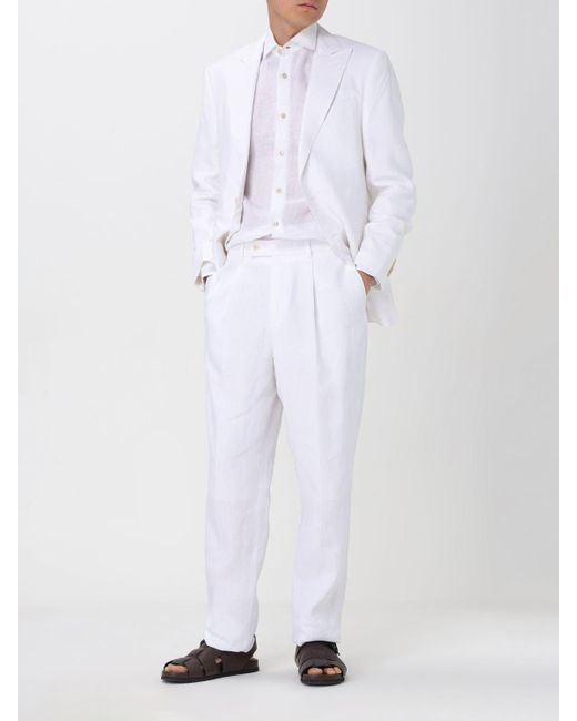 Caruso White Pants for men