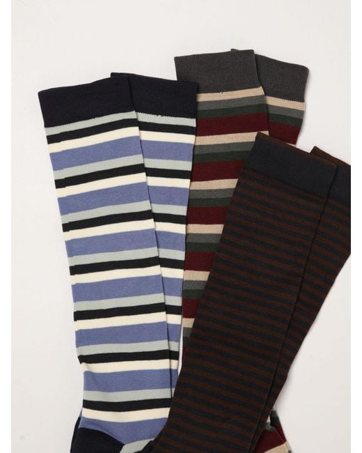 Peuterey Black Striped Pure Cotton Socks for men
