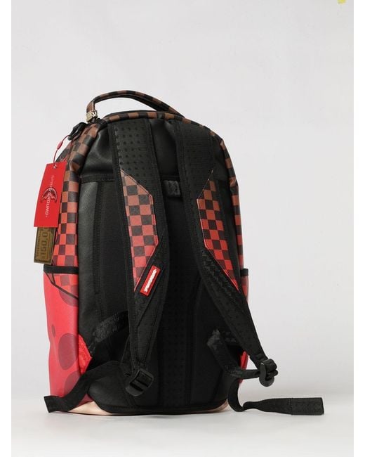 Sprayground Red Money Boy Chillin Graphic Print Backpack With Laptop Pocket for men