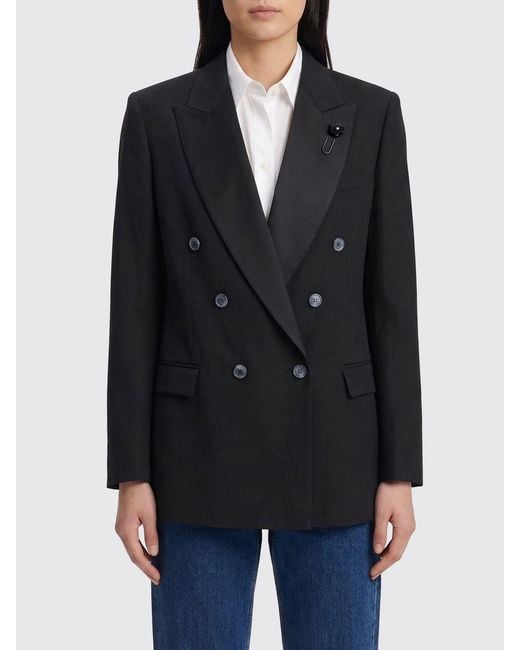 Gcds Blue Double-Breasted Viscose Blend Blazer By