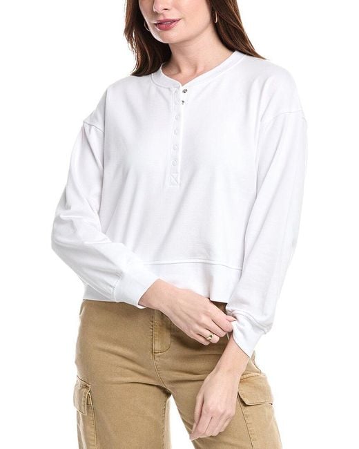 Splendid White Duncan Terry Sweatshirt