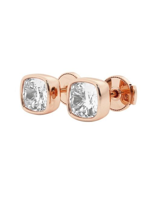 Lab Grown Diamonds White 14K Rose 2.00 Ct. Tw. Lab-Grown Diamond Studs
