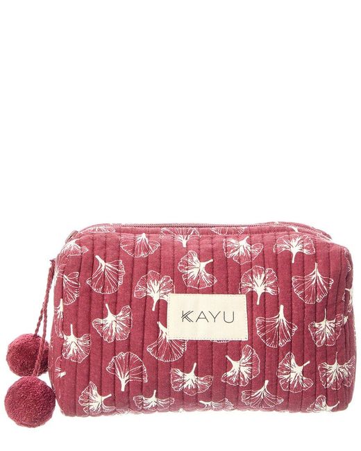 Kayu Pink Clover Mini Cotton Zip Pouch Case