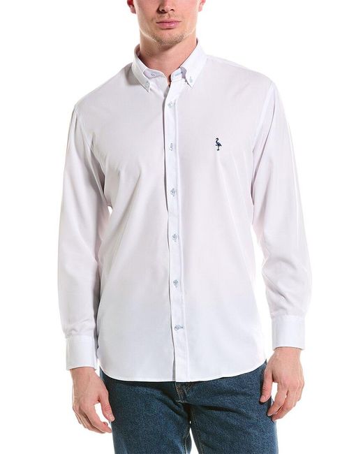 Tailorbyrd White On The Fly Performance Shirt for men