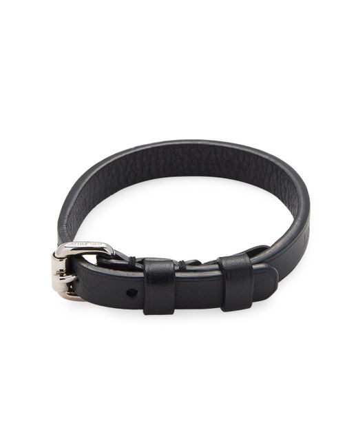 Louis Vuitton Vintage Black Leather Bracelet for men