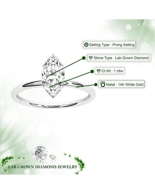 Amairah White 14K 1.00 Ct. Tw. Lab-Grown Diamond Engagement Ring