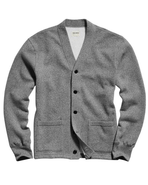 Todd Snyder Gray Cardigan Sweater for men