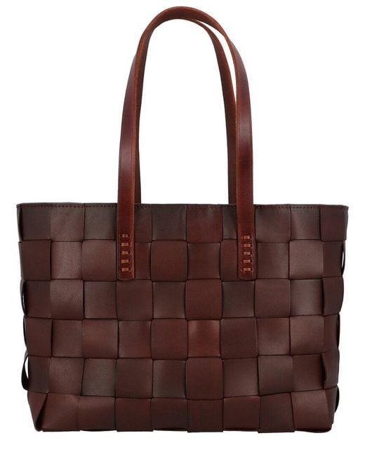 Dragon Diffusion Brown Japan Leather Tote