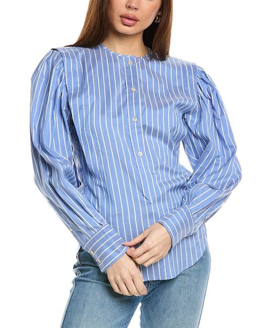 Isabel Marant Blue Isabel Marant E'Toile Brunille Silk Blouse