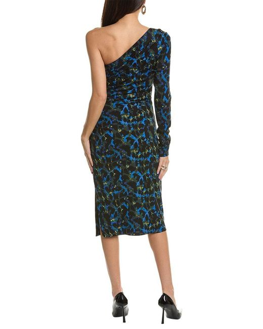 Diane von Furstenberg Blue Minerva Midi Dress