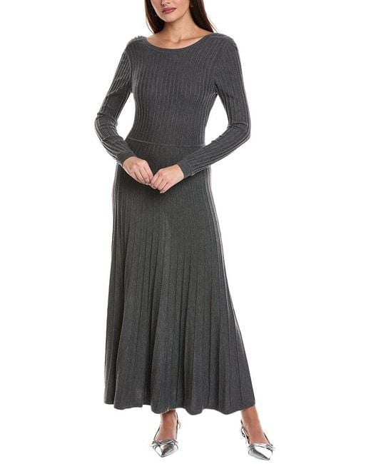 Ba&sh Black Jazia Wool-blend Maxi Dress
