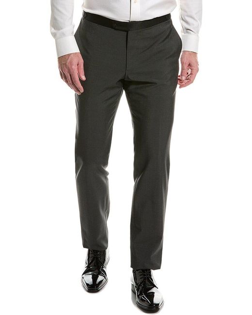 Isaia Gray Wool & Mohair-blend Suit Pant for men