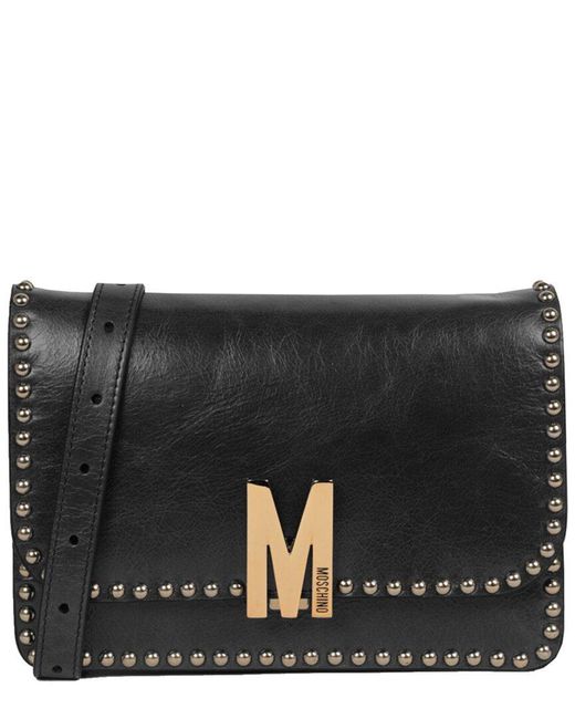 Moschino Black Leather Shoulder Bag